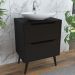 Gabinete Para Banheiro 60 cm Com 2 Gavetas BN3639 Preto Tecno Mobili