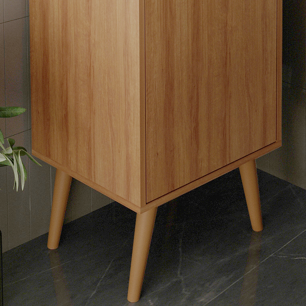 Gabinete Para Banheiro Pes Palito 1 Porta BN3641 Amendoa Tecno Mobili