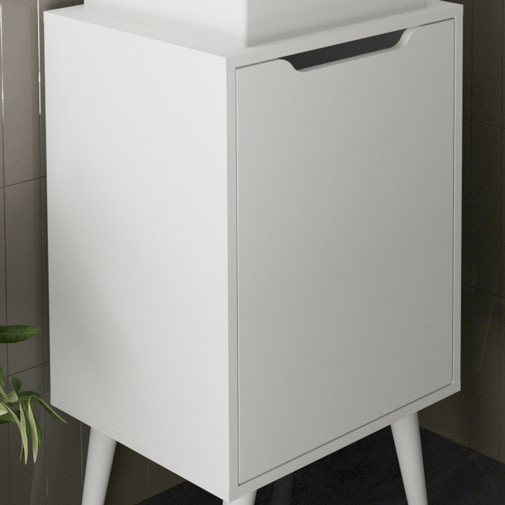 Gabinete Para Banheiro Pes Palito 1 Porta BN3641 Branco Tecno Mobili