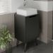 Gabinete Para Banheiro Pes Palito 1 Porta BN3641 Preto Tecno Mobili