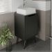 Gabinete Para Banheiro Pes Palito 1 Porta BN3641 Preto Tecno Mobili
