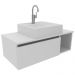 Gabinete Suspenso Para Banheiro 1 Porta BN3601 Branco Tecno Mobili