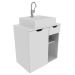 Gabinete Suspenso Para Cuba De Banheiro BN3605 Branco Tecno Mobili