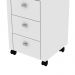 Gaveteiro 3 Gavetas Com Rodízios ME4108 Branco - Tecno Mobili