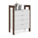 Gaveteiro 4 Gavetas AZ1012 Branco/Nogal - Tecno Mobili