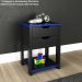 Gaveteiro Gamer 2 Gaveta ME4163 Preto Azul Tecno Mobili