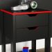 Gaveteiro Gamer 2 Gaveta ME4163 Preto Vermelho Tecno Mobili