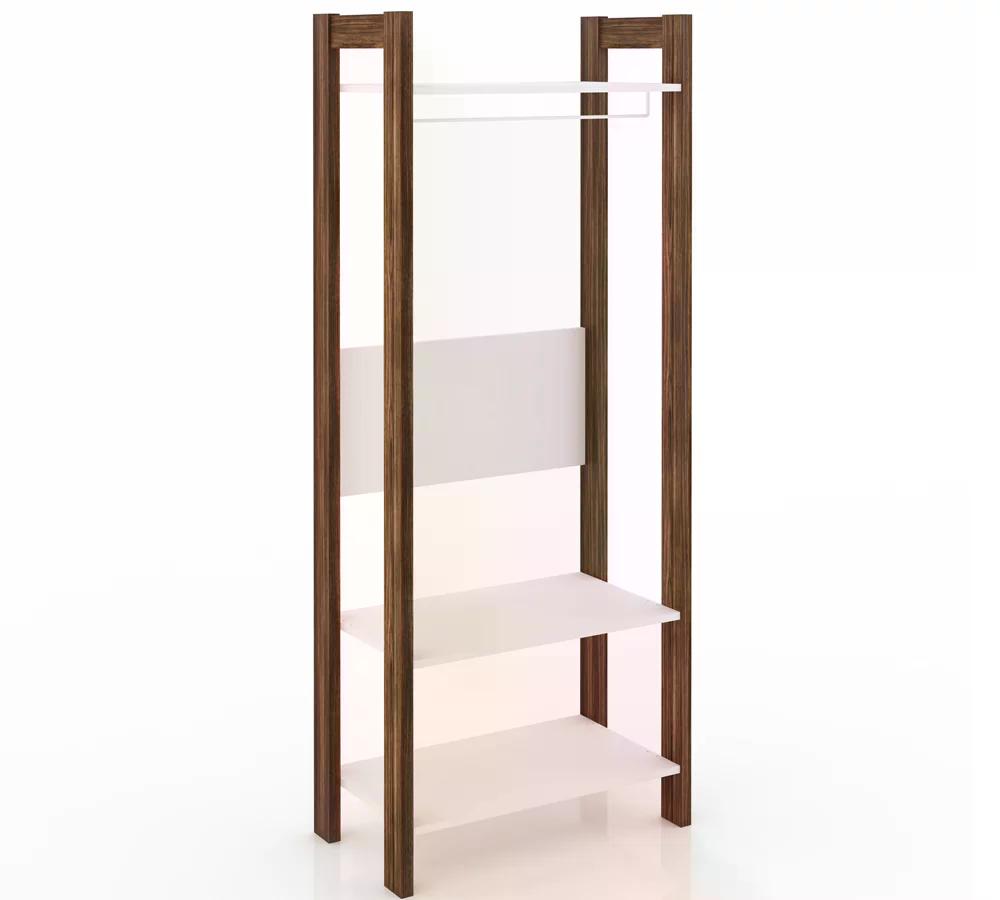 Guarda Roupa Modulado Closet AZ1029 Branco Nogal Tecno Mobili