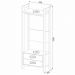 Guarda Roupa Solteiro Closet AZ1011 Branco/Nogal - Tecno Mobili
