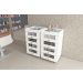 Kit 02 Carrinhos Organizador De Maquiagem PE2009 Branco Tecno Mobili