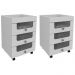 Kit 02 Carrinhos Organizador De Maquiagem PE2013 Branco Tecno Mobili