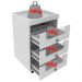 Kit 02 Carrinhos Organizador De Maquiagem PE2013 Branco Tecno Mobili