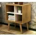 Mesa De Apoio Lateral 04 Nichos E1720 Natural Off White Tecno Mobili