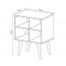 Mesa De Apoio Lateral 04 Nichos E1720 Natural Off White Tecno Mobili