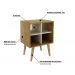 Mesa De Apoio Lateral 04 Nichos E1720 Natural Off White Tecno Mobili
