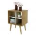 Mesa De Apoio Lateral 04 Nichos E1720 Natural Off White Tecno Mobili