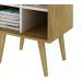 Mesa De Apoio Lateral 04 Nichos E1720 Natural Off White Tecno Mobili
