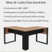 Mesa De Canto Para Escritorio ME4181 Amendoa Preto Tecno Mobili