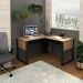 Mesa De Canto Para Escritorio ME4181 Amendoa Preto Tecno Mobili
