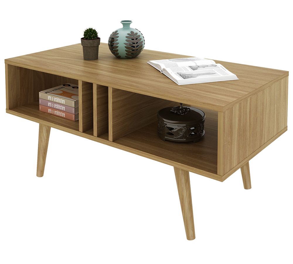 Mesa De Centro 02 Nichos MC2226 Natural Tecno Mobili