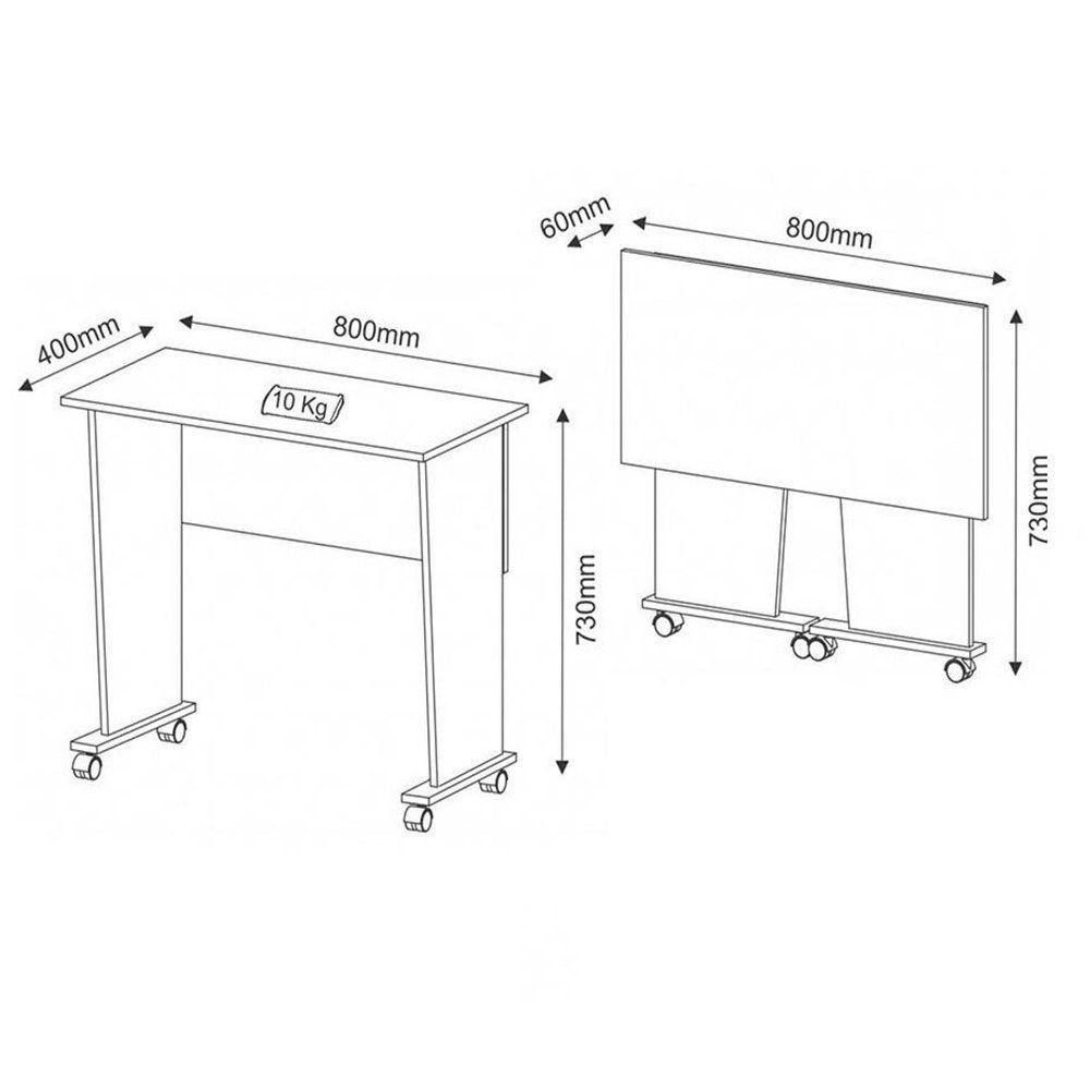Mesa Dobrável ME4117 para Notebook Nogal - Tecno Mobili