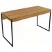 Mesa Escrivaninha 1 Gaveta Pes Tubular ME4156 Amendoa Preto Tecno Mobili