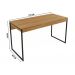 Mesa Escrivaninha 1 Gaveta Pes Tubular ME4156 Amendoa Preto Tecno Mobili