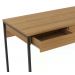 Mesa Escrivaninha 1 Gaveta Pes Tubular ME4156 Amendoa Preto Tecno Mobili