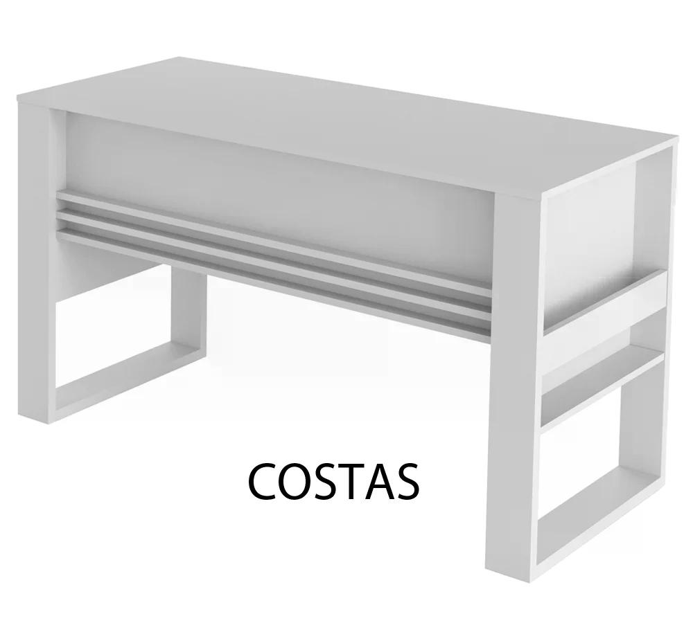 Mesa Escrivaninha Para Escritorio ME4146 Branco Tecno Mobili
