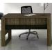Mesa Escrivaninha Para Escritorio ME4146 Nogal Preto Tecno Mobili