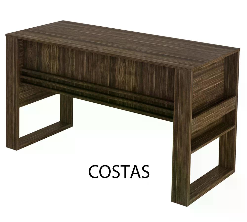 Mesa Escrivaninha Para Escritorio ME4146 Nogal Tecno Mobili