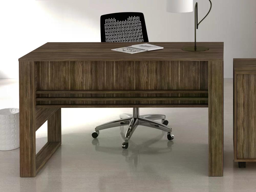 Mesa Escrivaninha Para Escritorio ME4146 Nogal Tecno Mobili