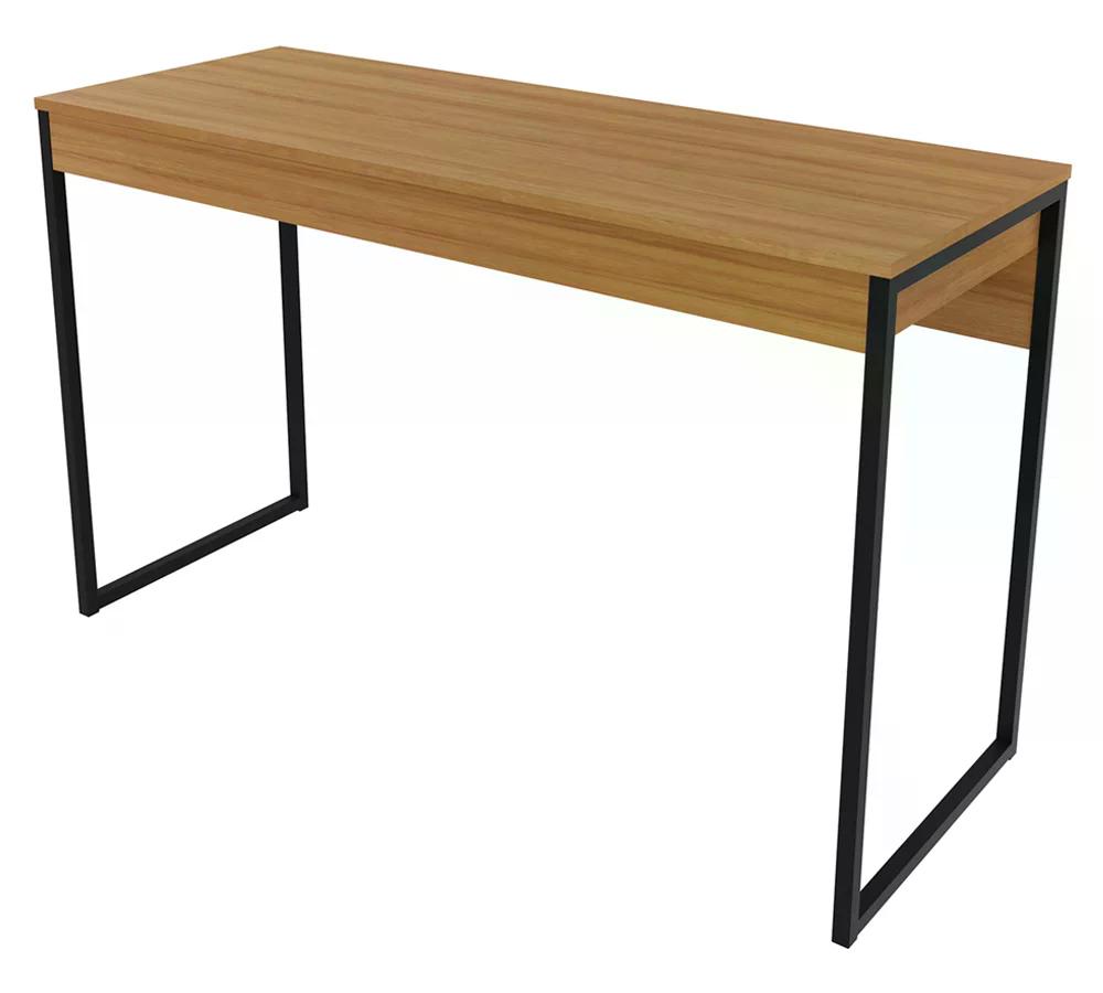 Mesa Escrivaninha Pes Tubular ME4160 Amendoa Preto Tecno Mobili