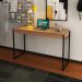 Mesa Escrivaninha Pes Tubular ME4160 Amendoa Preto Tecno Mobili
