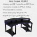 Mesa Gamer Cockpit 3 Prateleiras ME4167 Preto Azul Tecno Mobili