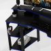Mesa Gamer Cockpit 3 Prateleiras ME4167 Preto Azul Tecno Mobili