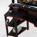 Mesa Gamer Cockpit 3 Prateleiras ME4167 Preto Vermelho Tecno Mobili