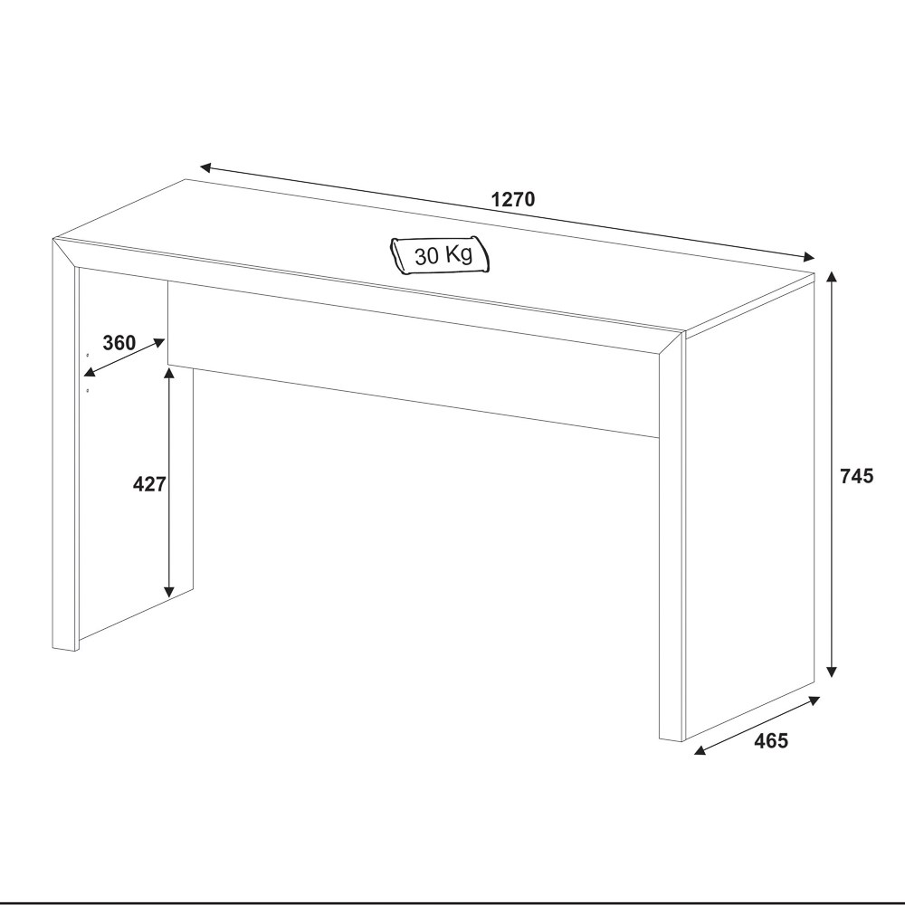 Mesa Para Computador Escrivaninha ME4135 Amêndoa - Tecno Mobili