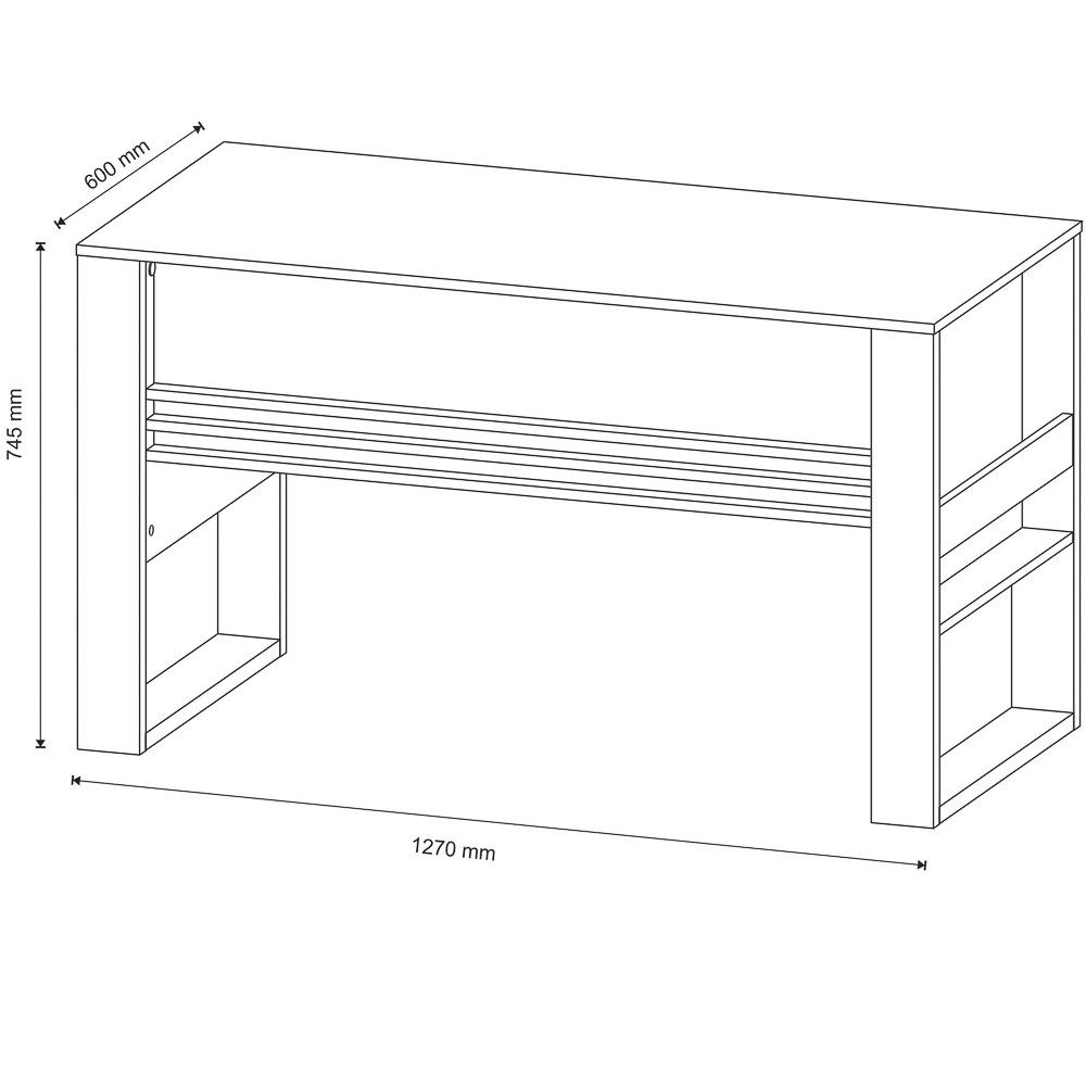 Mesa Para Computador Escrivaninha ME4146 Branco - Tecno Mobili