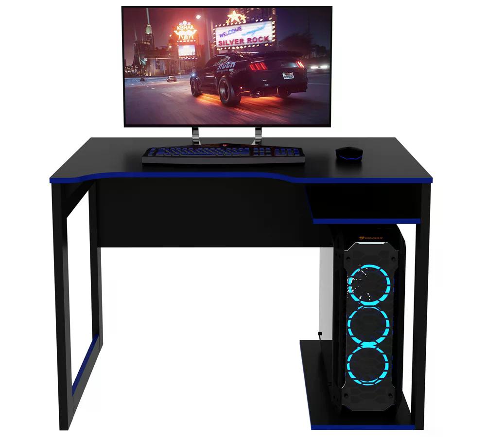 Mesa Para Computador Gamer ME4161 Preto Azul Tecno Mobili