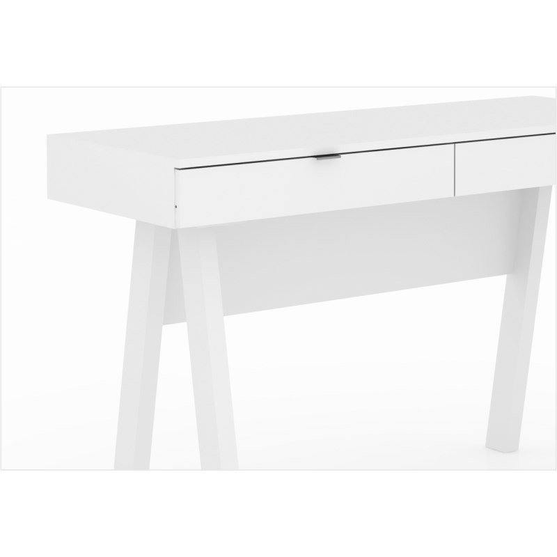 Mesa Para Escritório 2 Gavetas ME4128 Branco - Tecno Mobili