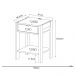 Mesa de Cabeceira 1 Gaveta AZ1016 Branco - Tecno Mobili