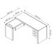 Mesa de Canto Para Escritório 3 Gavetas ME4106 Branco - Tecno Mobili