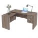 Mesa de Canto Para Escritório 3 Gavetas ME4106 Carvalho - Tecno Mobili