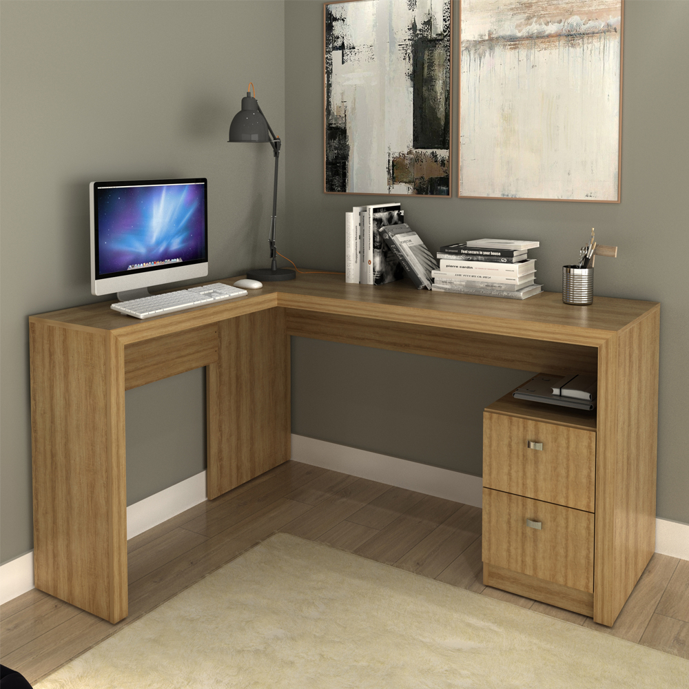 Mesa de Escritório Dover 2 GV Amêndoa