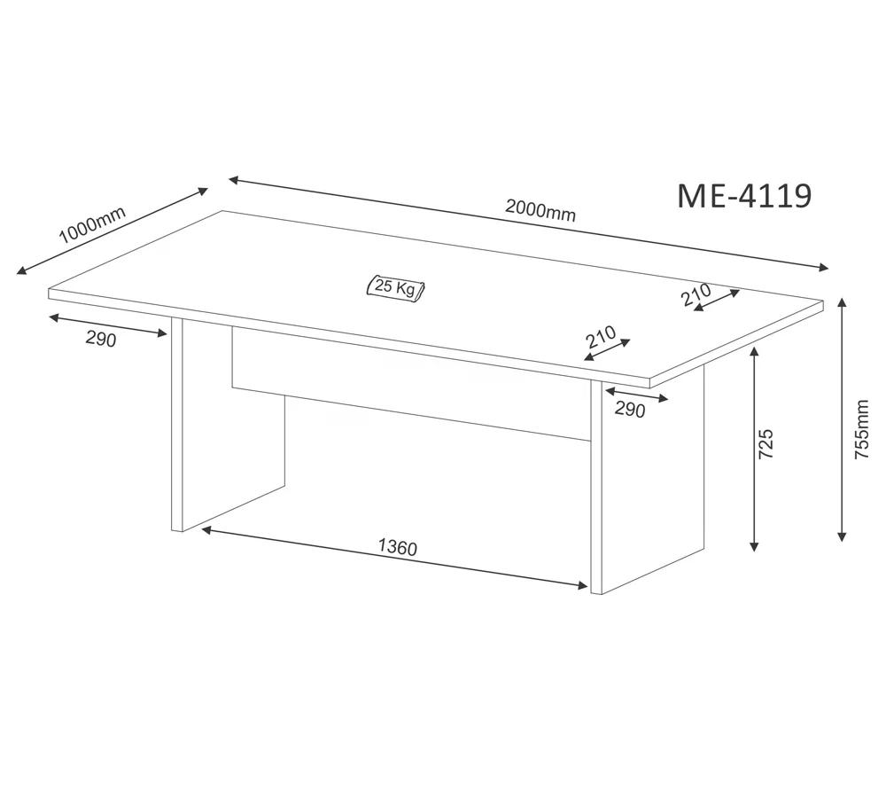 Mesa de Escritório York Nogal