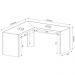 Mesa de canto para Home Office ME4116 Nogal - Tecno Mobili