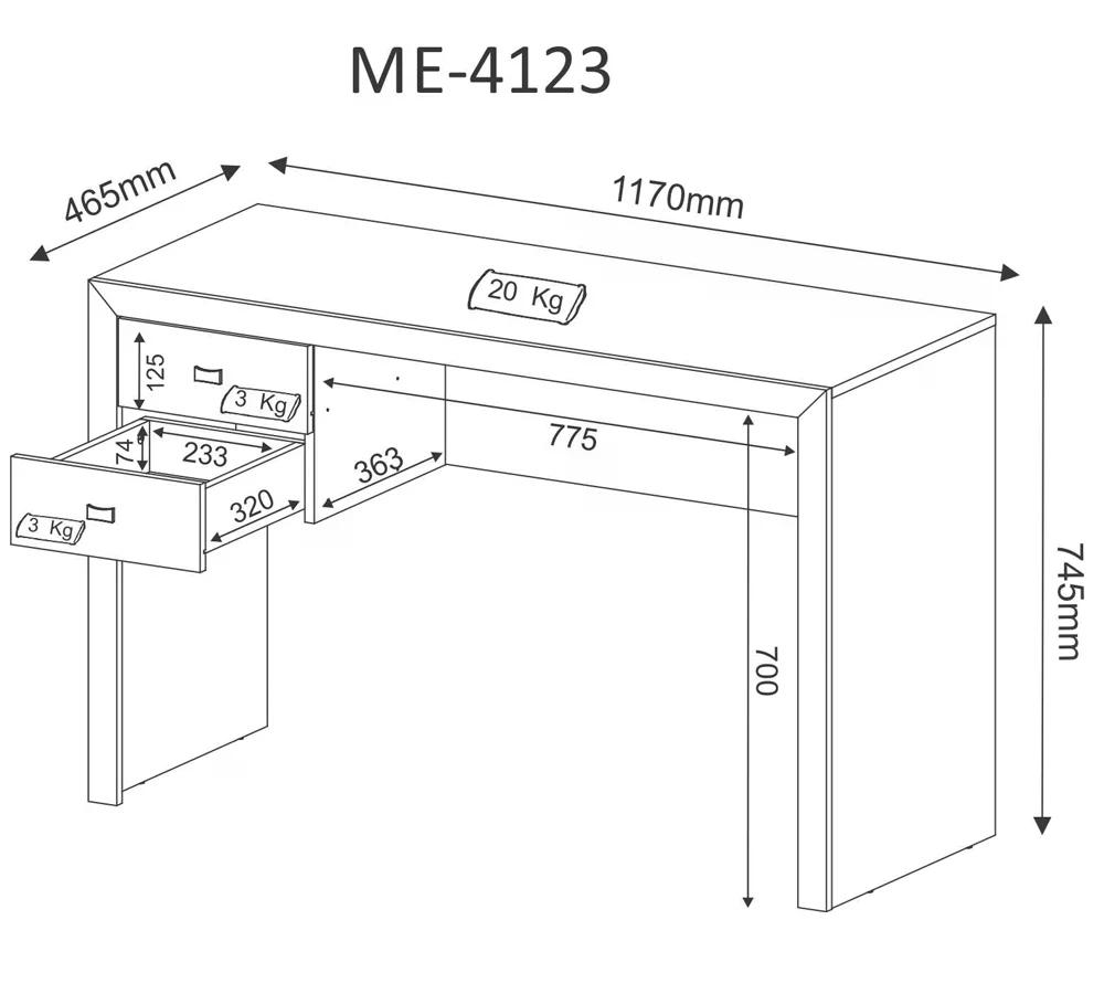 Mesa para Computador Hull 2 GV Amêndoa