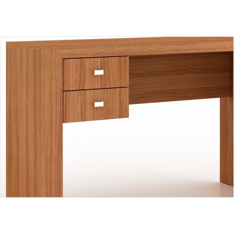 Mesa para Escritório 02 Gavetas ME4123 Amêndoa - Tecno Mobili