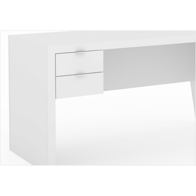 Mesa para Escritório com 02 Gavetas ME4122 Branco - Tecno Mobili